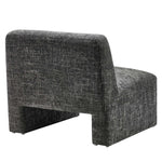 Amita Chenille Upholstered Accent Chair in Carbon Black