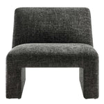 Amita Chenille Upholstered Accent Chair in Carbon Black