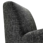Amita Chenille Upholstered Accent Chair in Carbon Black