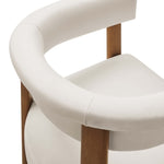 Imogen Performance Velvet Barrel Dining Chairs Set of 2 in Alabaster Deep Brown