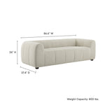Liana Upholstered Fabric Sofa in Linen