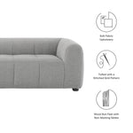 Liana Upholstered Fabric Sofa in Pewter