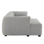 Liana Left-Facing Upholstered Fabric Modular Sofa with Chaise in Pewter