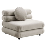 Jubilee 3-Piece Modular Performance Velvet Sectional Sofa in Almond
