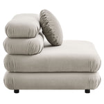 Jubilee 3-Piece Modular Performance Velvet Sectional Sofa in Almond