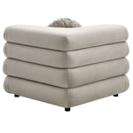 Jubilee 3-Piece Modular Performance Velvet Sectional Sofa in Almond
