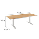 Aeris 9-Piece Outdoor Patio Aluminum Dining Set in White