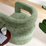 Jaylin Upholstered Chenille Accent Chair in Basil