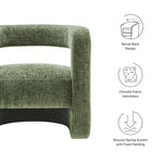 Jaylin Upholstered Chenille Accent Chair in Basil