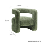 Jaylin Upholstered Chenille Accent Chair in Basil