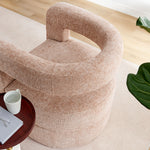 Jaylin Upholstered Chenille Accent Chair in Blush