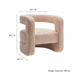 Jaylin Upholstered Chenille Accent Chair in Blush