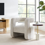 Jaylin Upholstered Chenille Accent Chair in Dove Gray