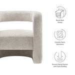 Jaylin Upholstered Chenille Accent Chair in Dove Gray