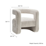Jaylin Upholstered Chenille Accent Chair in Dove Gray