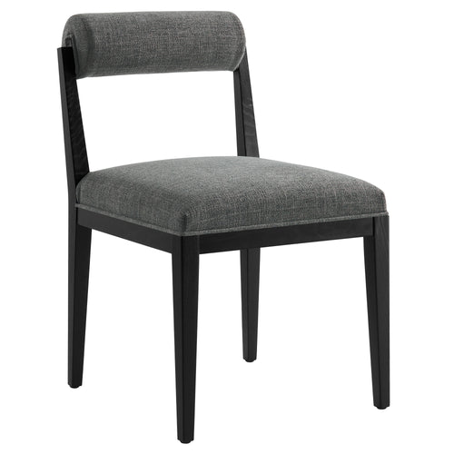 Kai Fabric Dining Chair in Charcoal Black