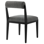 Kai Fabric Dining Chair in Charcoal Black