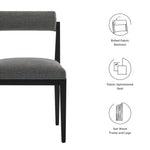 Kai Fabric Dining Chair in Charcoal Black