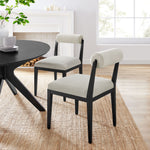 Kai Fabric Dining Chair in Linen Black