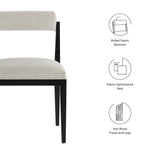 Kai Fabric Dining Chair in Linen Black