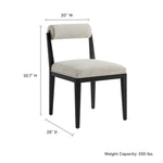 Kai Fabric Dining Chair in Linen Black
