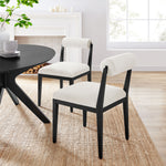Kai Fabric Dining Chair in Salt Black