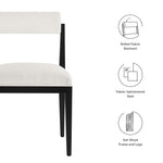 Kai Fabric Dining Chair in Salt Black