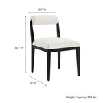 Kai Fabric Dining Chair in Salt Black