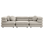 Jubilee 3-Piece Modular Performance Velvet Sectional Sofa in Almond