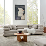 Jubilee 3-Piece Modular Performance Velvet Sectional Sofa in Almond