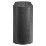 Duval 71" Rounded Sideboard Storage Cabinet in Black