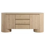 Duval 71" Rounded Sideboard Storage Cabinet in Hickory Frost