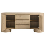 Duval 71" Rounded Sideboard Storage Cabinet in Hickory Frost