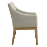 Alton Fabric Upholstered Dining Armchair in Linen Natural