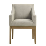 Alton Fabric Upholstered Dining Armchair in Linen Natural