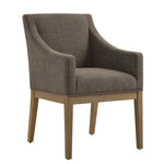 Alton Fabric Upholstered Dining Armchair in Mocha Natural