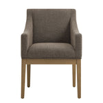 Alton Fabric Upholstered Dining Armchair in Mocha Natural