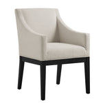 Alton Fabric Upholstered Dining Armchair in Salt Black