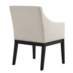 Alton Fabric Upholstered Dining Armchair in Salt Black