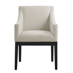 Alton Fabric Upholstered Dining Armchair in Salt Black