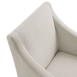 Alton Fabric Upholstered Dining Armchair in Salt Black