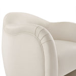 Compose Performance Velvet Accent Chair in Alabaster