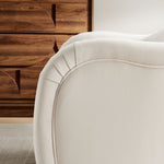 Compose Performance Velvet Accent Chair in Alabaster