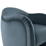 Compose Performance Velvet Accent Chair in Cadet Blue