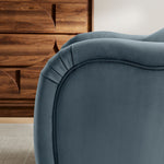 Compose Performance Velvet Accent Chair in Cadet Blue