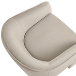 Greer Performance Velvet Upholstered Accent Armchair in Almond