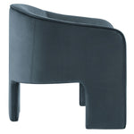 Greer Performance Velvet Upholstered Accent Armchair in Cadet Blue