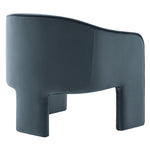 Greer Performance Velvet Upholstered Accent Armchair in Cadet Blue