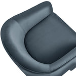 Greer Performance Velvet Upholstered Accent Armchair in Cadet Blue