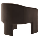 Greer Performance Velvet Upholstered Accent Armchair in Chocolate Brown